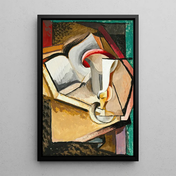 Reproduktion des Gemäldes Stillleben mit Tasse und Buch - Antonín Procházka