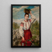 Junge Frau, die vom Wald zurückkehrt - Antonina Majewska — gerahmtes Bild an der Wand