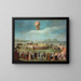 Himmelfahrt eines Ballons in Anwesenheit von König Karl IV. und seinem Hof - Antonio Carnicero — gerahmtes Bild an der Wand