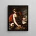 David mit dem Kopf Goliaths - Antonio de Bellis — gerahmtes Bild an der Wand