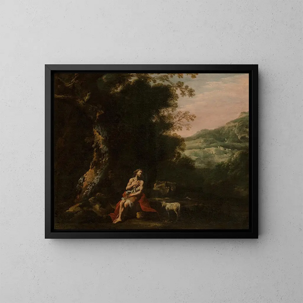 Saint Jean-Baptiste dans le désert - Antonio de Bellis — gerahmtes Bild an der Wand