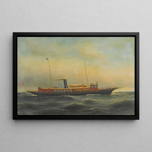 Le Yacht Aztec - Antonio Jacobsen — gerahmtes Bild an der Wand