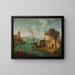 Ein launischer Flusslandschaft im italienischen Stil - Antonio Joli — gerahmtes Bild an der Wand