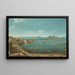 Neapel mit der Bucht von Santa Lucia und dem Vesuv im Hintergrund - Antonio Joli — gerahmtes Bild an der Wand