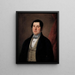 Portrait eines Edelmanns - Antonio María Esquivel — gerahmtes Bild an der Wand