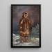 Mann Eskimo - Antonio Zeno Shindler — gerahmtes Bild an der Wand