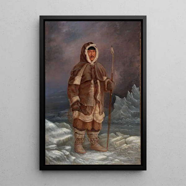 Mann Eskimo - Antonio Zeno Shindler — gerahmtes Bild an der Wand