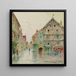 Après la pluie Place de l'Hôtel de ville - Rn Leverd