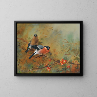 Archibald Thorburn - Bullfinches And Pyrus Japonica.webp