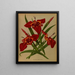 Tigridia pavonia Ferraria tigridia - Arentina Hendrica Arendsen — gerahmtes Bild an der Wand