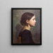 Portrait einer Mädchen nach dem Ball - Armand Cambon — gerahmtes Bild an der Wand
