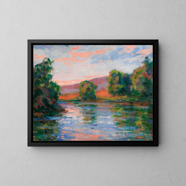 Ufer des Wassers - Armand Guillaumin — gerahmtes Bild an der Wand