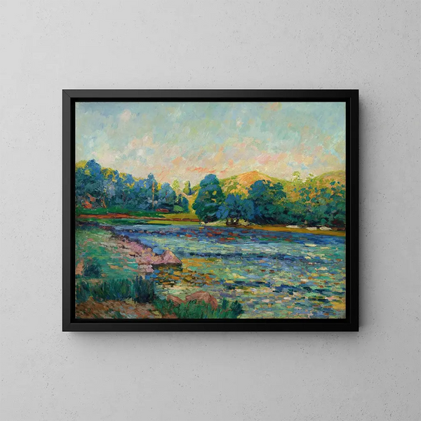 Flussufer - Armand Guillaumin — gerahmtes Bild an der Wand