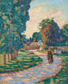 Frau auf einem Weg in Épinay - sur - Orge - Armand Guillaumin — Ansicht des Kunstwerks