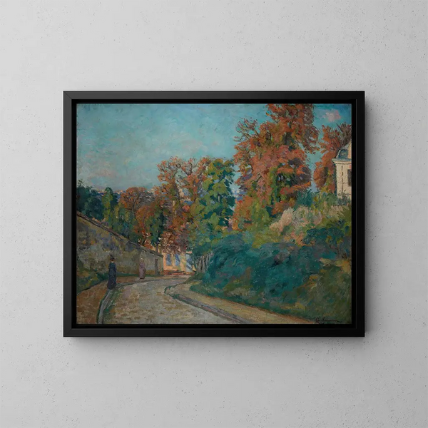 La Promenade dans une rue en Île-de-France - Armand Guillaumin — gerahmtes Bild an der Wand