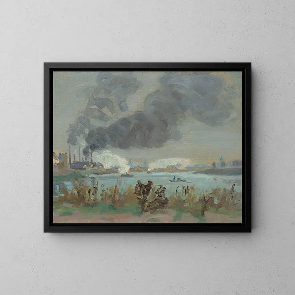 Die Seine bei Ivry - Armand Guillaumin — gerahmtes Bild an der Wand