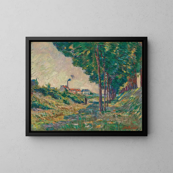 Der Weg am Ufer, Charenton, Île-de-France - Armand Guillaumin — gerahmtes Bild an der Wand