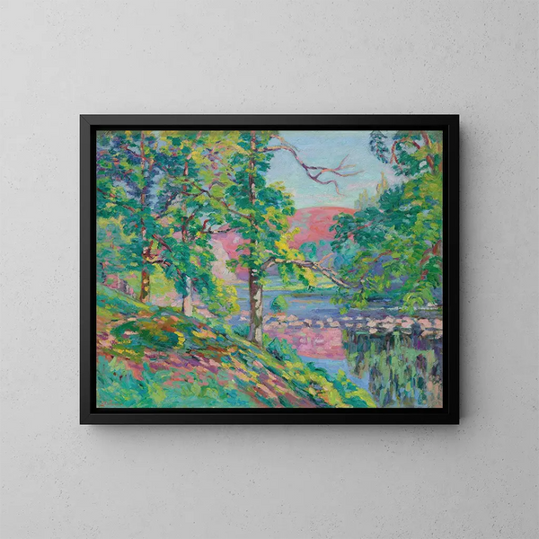 Die Ufer der Creuse - Armand Guillaumin — gerahmtes Bild an der Wand
