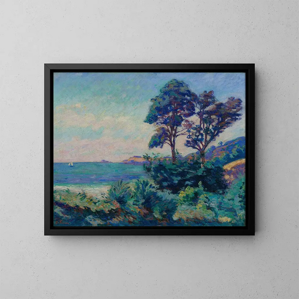 Meeres-Gemälde in Saint-Palais - Armand Guillaumin — gerahmtes Bild an der Wand