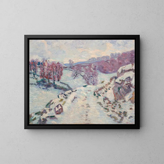 Schnee - Armand Guillaumin — gerahmtes Bild an der Wand
