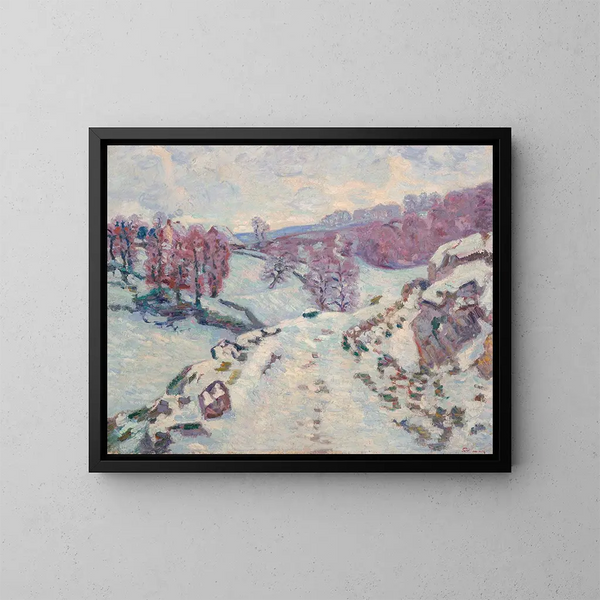 Schnee - Armand Guillaumin — gerahmtes Bild an der Wand