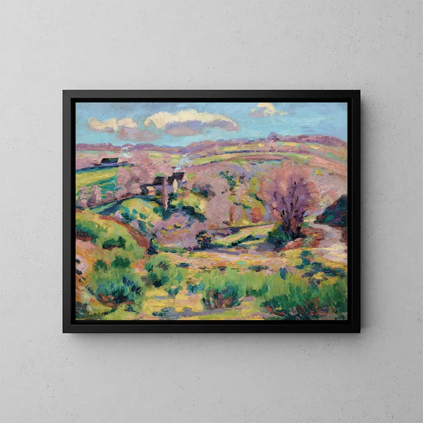 Frühlingslandschaft der Creuse - Armand Guillaumin — gerahmtes Bild an der Wand
