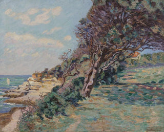 Saint-Palais, die Spitze der Zollstation, August 92, 10 Uhr morgens - Armand Guillaumin — Ansicht des Kunstwerks