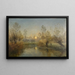 Fluss bei Sonnenuntergang - Armand Gury — gerahmtes Bild an der Wand