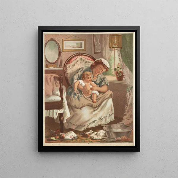 Das kleine Schwein ist zum Markt gegangen - Armstrong & Co. Lith. — gerahmtes Bild an der Wand