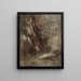 Faune und Nymphe im Wald - Arnold Böcklin — gerahmtes Bild an der Wand