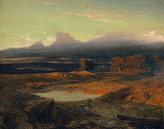 Landschaft bei Sonnenuntergang 1849 - Arnold Böcklin — Ansicht des Kunstwerks