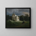 Landschaft bei Nacht mit Ruine - Arnold Böcklin — gerahmtes Bild an der Wand