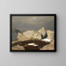 Landschaft mit Bergpanorama und Gämse - Arnold Böcklin — gerahmtes Bild an der Wand