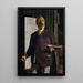 Selbstporträt im Atelier - Arnold Böcklin — gerahmtes Bild an der Wand