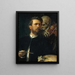 Selbstporträt mit dem Tod, der Geige spielt - Arnold Böcklin — gerahmtes Bild an der Wand