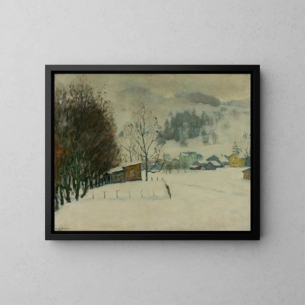 Landschaft im Nebel - Arnold Borisovich Lakhovsky — gerahmtes Bild an der Wand