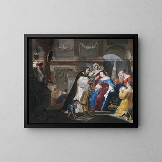 Die Beerdigung der Königin Artemisia für König Mausolus - Arnold Houbraken — gerahmtes Bild an der Wand