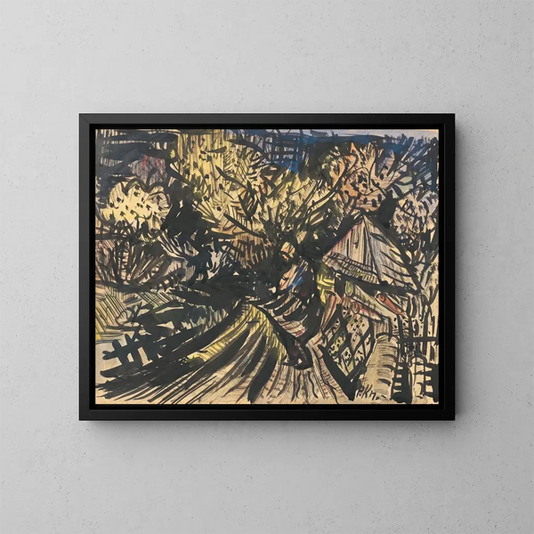 Landschaft - Arnold Peter Weisz-Kubínčan — gerahmtes Bild an der Wand