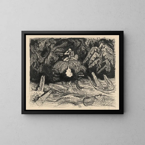 Geschichten in der Natur 6 - Arnold Peter Weisz-Kubínčan — gerahmtes Bild an der Wand