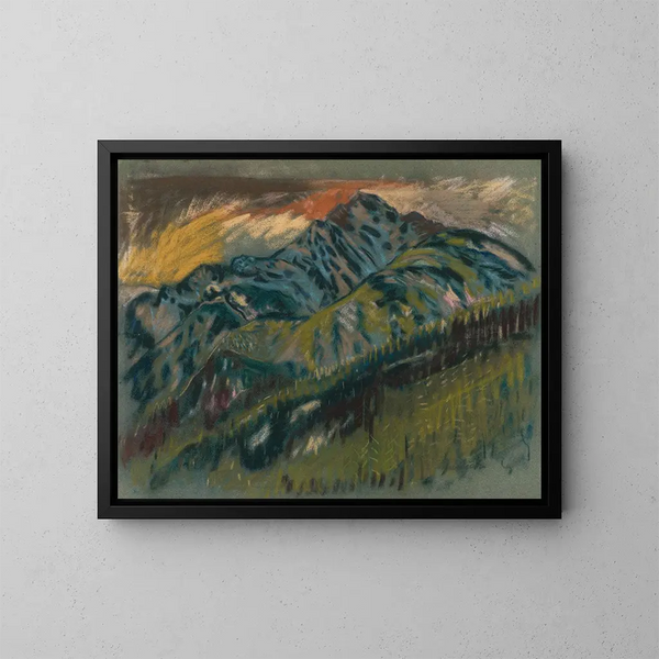 Die Rohe-Berge - Arnold Peter Weisz-Kubínčan — gerahmtes Bild an der Wand