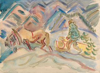 Transport de bois - Arnold Peter Weisz-Kubínčan — Ansicht des Kunstwerks