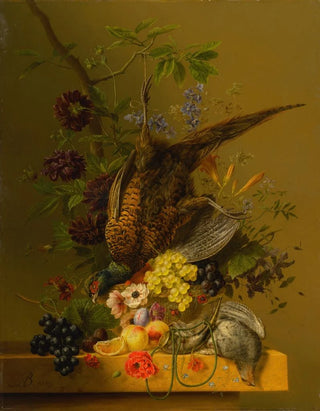 Arnoldus Bloemers - Still Life with a Pheasant and Fruit.webp