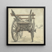 Hinteransicht eines Vier-Rad-Wagens - Simon Andreas Krausz — gerahmtes Bild an der Wand