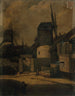 Das Gemälde Der Mühle von La Galette und die Blute-fin-Mühle Montmartre 18. Arrondissement - Arsène Désiré d'Haussy — Ansicht des Kunstwerks