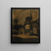Das Gemälde Der Mühle von La Galette und die Blute-fin-Mühle Montmartre 18. Arrondissement - Arsène Désiré d'Haussy — gerahmtes Bild an der Wand