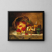 Naturstillleben mit Johannisbeeren und Pflaumen - Arthur Alfred Brunel de Neuville — gerahmtes Bild an der Wand