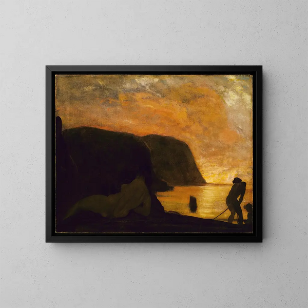 Ein Morgen größer - Arthur Bowen Davies — gerahmtes Bild an der Wand