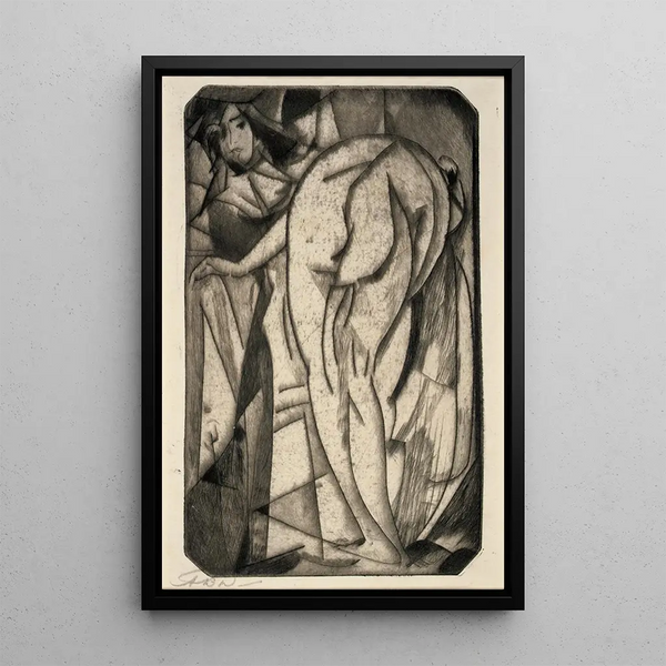 Reproduktion des Gemäldes Frau beim Baden und Dienerin - Arthur Bowen Davies