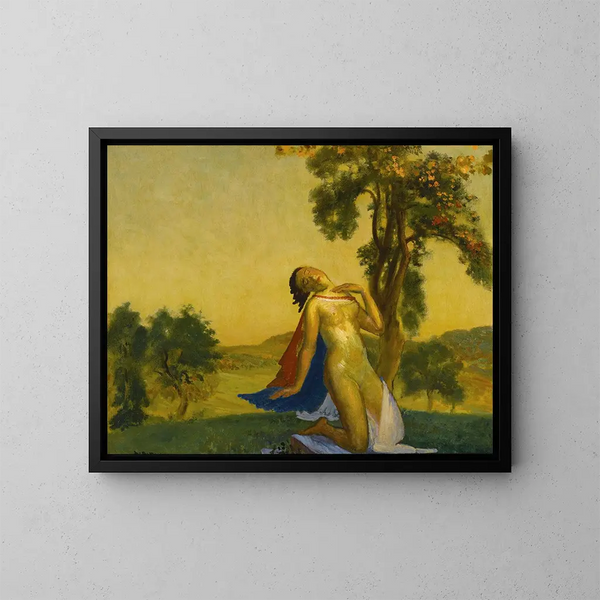Atmungsaktives Gemälde Sacrifice - Arthur Bowen Davies — gerahmtes Bild an der Wand