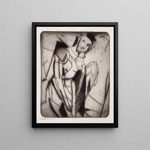 Glasfigur-Gemälde - Arthur Bowen Davies — gerahmtes Bild an der Wand